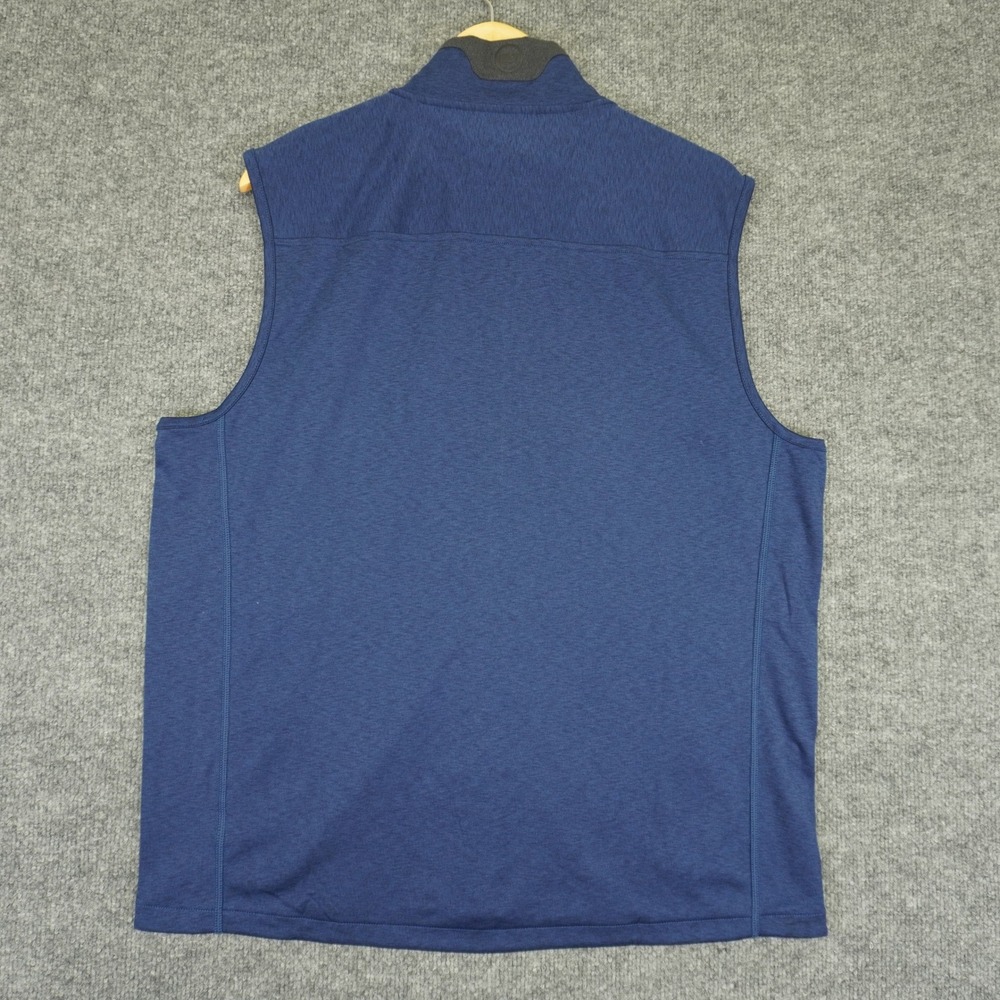 Vineyard Vines On-The-Go Shep Vest Mens L Blue Performance Full Zip Stretch - Picture 5 of 13